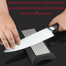 Diamond Double-sided Sharpening Stone 400#/1000# with Coarse And Fine Grit And Non-slip Base - Suitable for Kitchen Knives, Chisels, Axes